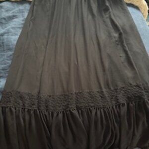 Black Torrid Midi Skirt - Flowy Pattern